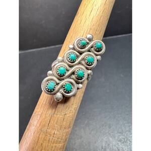 Vintage Sterling Silver Turquoise Ring Size 5 Southwest